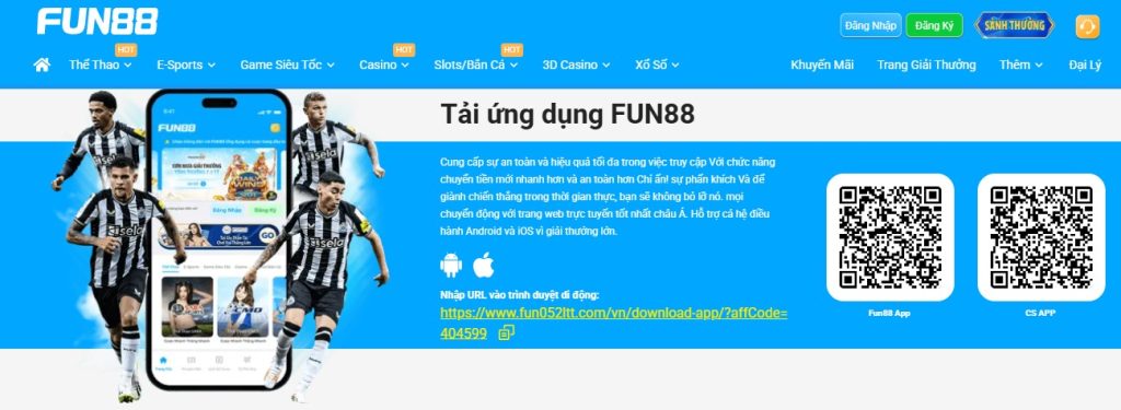 Hướng dẫn tải app Fun88