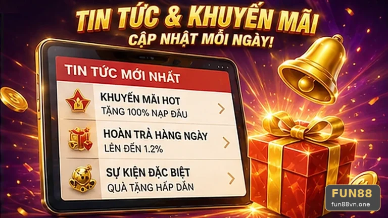 Thành viên FUN88 tự đối chiếu tin mới khuyến mãi để tránh lệch ưu đãi
